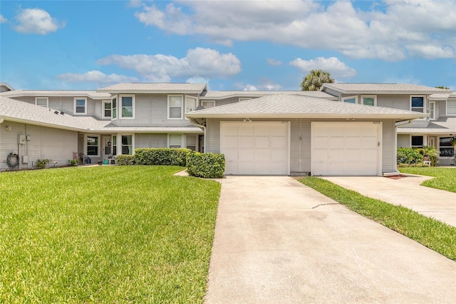 961 S Lakewood Ter Unit C, Port Orange, FL 32127 - prairie-style home with driveway, an attached garage, and a front lawn