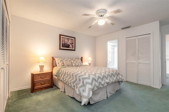 961 S Lakewood Ter Unit C, Port Orange, FL 32127 - carpeted bedroom with ensuite bathroom and ceiling fan