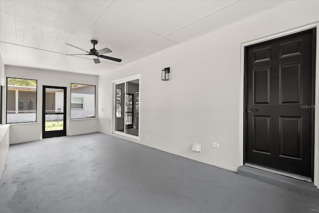 3655 Scott St, Port Orange, FL 32129 - spare room with concrete flooring and ceiling fan