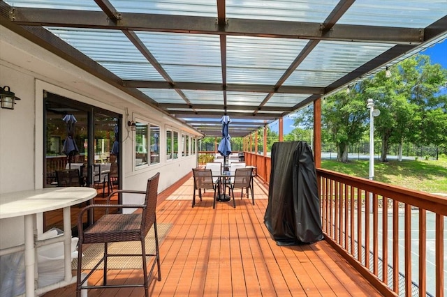 123 Wood Ibis Ct, Daytona Beach, FL 32119 - deck with outdoor dining area