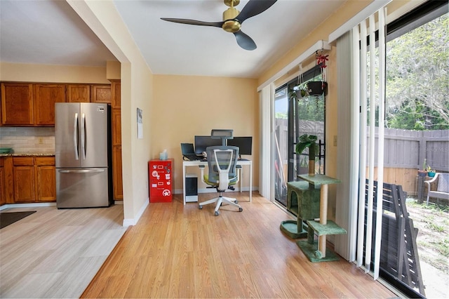 874 Commonwealth Ct, Casselberry, FL 32707 - office space with light wood-style flooring and ceiling fan