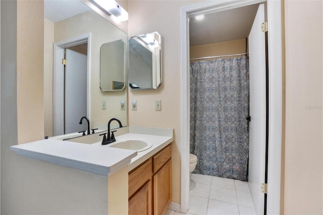 874 Commonwealth Ct, Casselberry, FL 32707 - full bathroom with tile patterned floors, vanity, and a shower with curtain