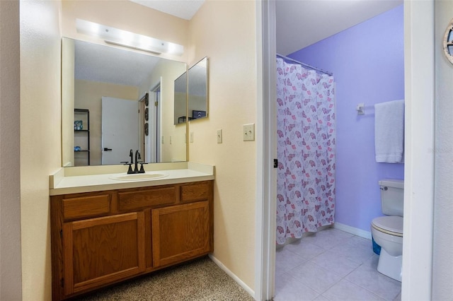 874 Commonwealth Ct, Casselberry, FL 32707 - full bathroom featuring vanity, tile patterned floors, and a shower with curtain