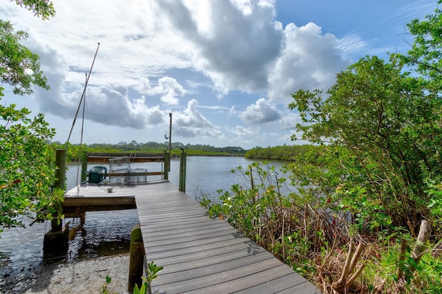 1383 Tumblin Dr, New Smyrna Beach, FL 32168 - dock area with a water view