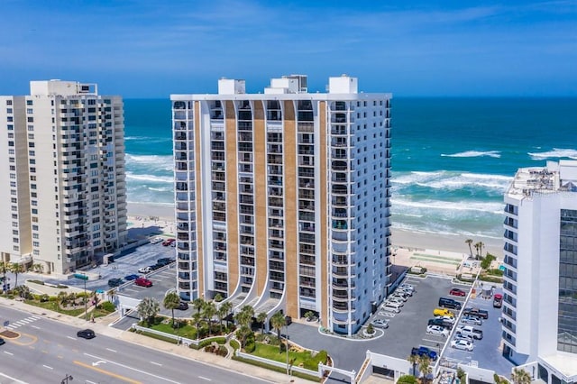 3003 S Atlantic Ave Unit 3A2, Daytona Beach Shores, FL 32118 - view of apartment building / complex featuring view of water and beach