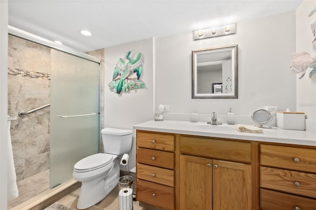 3003 S Atlantic Ave Unit 3A2, Daytona Beach Shores, FL 32118 - full bathroom featuring vanity and a shower stall
