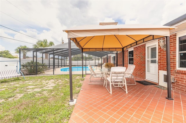 2724 N Halifax Ave, Daytona Beach, FL 32118 - view of patio featuring a gazebo and a lanai