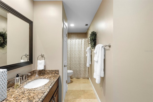 1261 Burning Tree Ln, Winter Park, FL 32792 - bathroom featuring vanity, tile patterned flooring, and recessed lighting