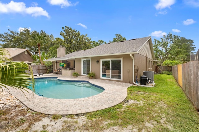 1261 Burning Tree Ln, Winter Park, FL 32792 - view of swimming pool featuring a fenced backyard and a patio
