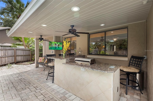 1261 Burning Tree Ln, Winter Park, FL 32792 - view of patio / terrace featuring ceiling fan