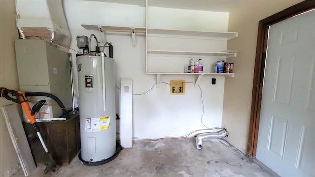 1513 S Elsasser St, Deland, FL 32720 - utility room with water heater and heating unit