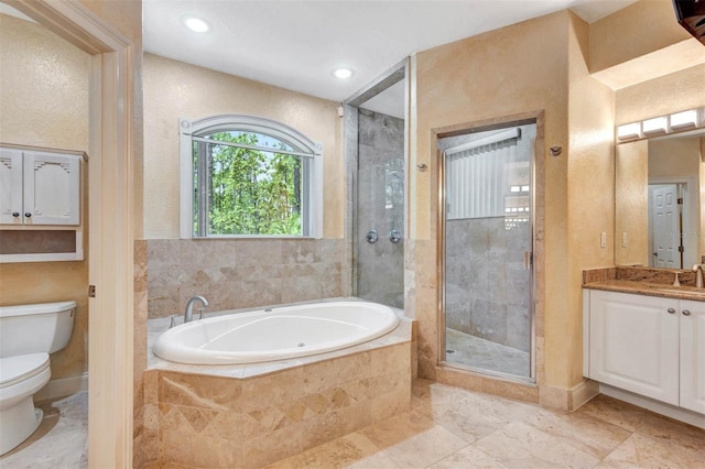 3428 Longleaf Rd, Ormond Beach, FL 32174 - full bathroom featuring a bath, vanity, and a stall shower