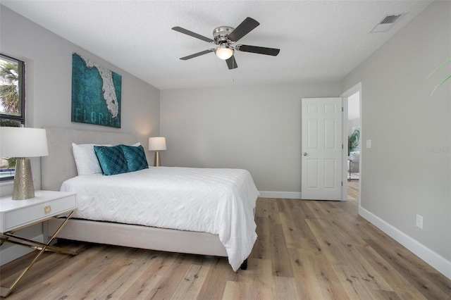 3117 Pine Tree Dr, Edgewater, FL 32141 - bedroom featuring light wood-style flooring and a ceiling fan