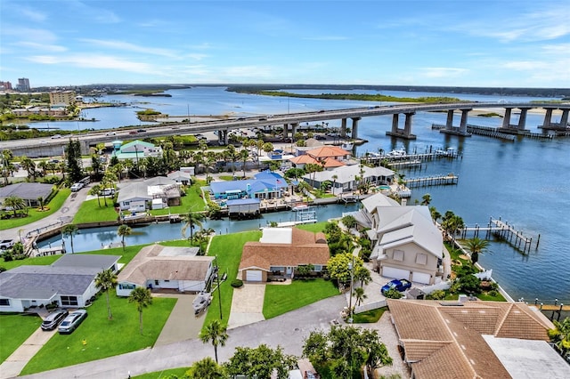 10 Venetian Cir, Port Orange, FL 32127 - aerial view of residential area with a notable bridge and a nearby body of water