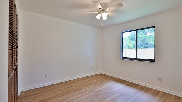 1017 Chippewa Trl, Daytona Beach, FL 32117 - spare room featuring light wood-style floors and ceiling fan