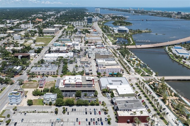 208 Wall St Unit 204, Daytona Beach, FL 32114 - aerial overview of property's location with a notable bridge and a large body of water