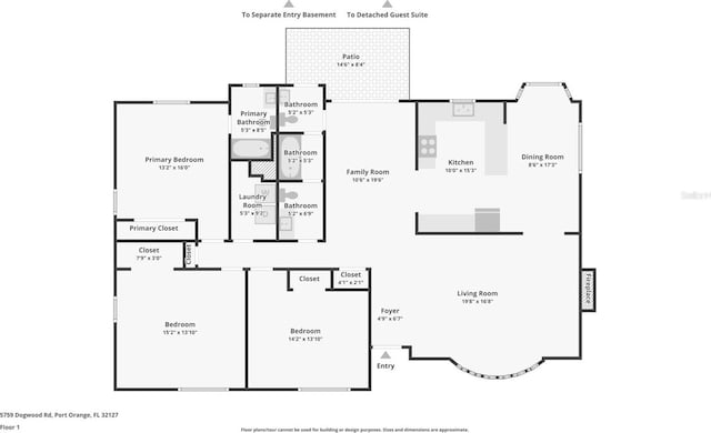 5759 Dogwood Rd, Port Orange, FL 32127 - view of home floor plan