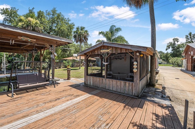 1085 Indigo Rd, Ormond Beach, FL 32174 - view of wooden terrace