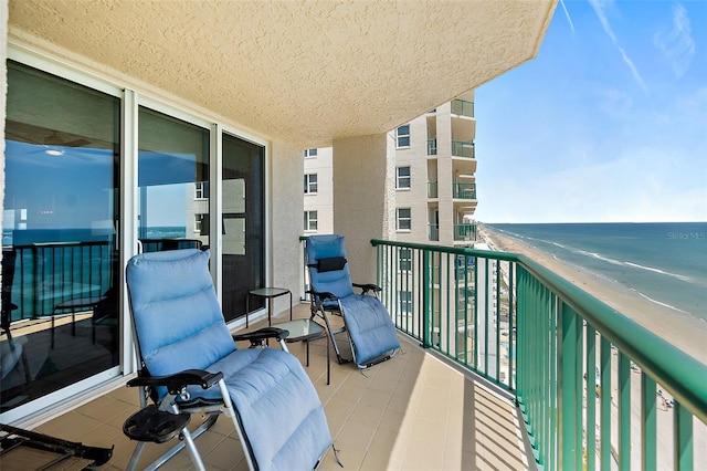 3315 S Atlantic Ave Unit 1605, Daytona Beach Shores, FL 32118 - balcony featuring view of water and beach