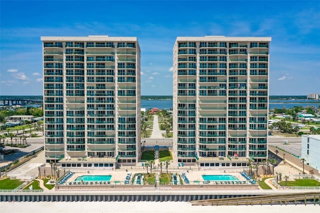 3315 S Atlantic Ave Unit 1605, Daytona Beach Shores, FL 32118 - view of apartment building / complex with a water view