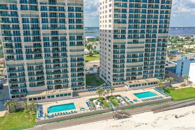 3315 S Atlantic Ave Unit 1605, Daytona Beach Shores, FL 32118 - view of apartment building / complex with a water view