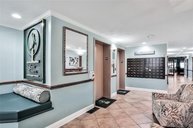 3315 S Atlantic Ave Unit 1605, Daytona Beach Shores, FL 32118 - building lobby featuring crown molding and recessed lighting