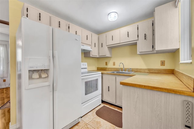 2468 Kimberly Dr, Deltona, FL 32738 - kitchen featuring white appliances, light countertops, and extractor fan