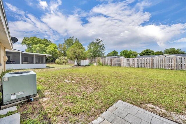 2468 Kimberly Dr, Deltona, FL 32738 - fenced backyard featuring a sunroom