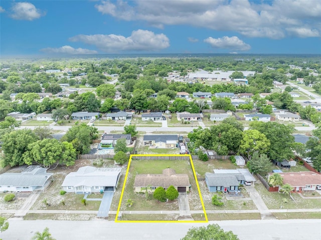 2468 Kimberly Dr, Deltona, FL 32738 - aerial perspective of suburban area with property boundaries highlighted