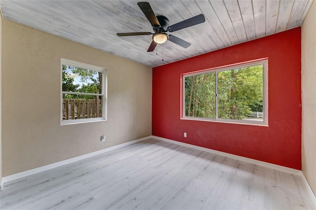 182 Grove St, Ormond Beach, FL 32174 - empty room featuring wood finished floors, ceiling fan, and wood ceiling
