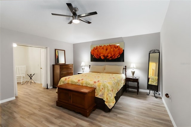 5 Bird Of Paradise Pl, Palm Coast, FL 32137 - bedroom featuring light wood-style floors and ceiling fan
