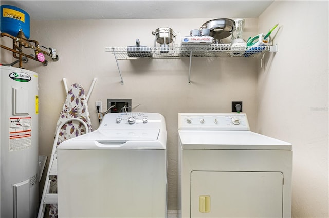 2545 S Atlantic Ave Unit 102, Daytona Beach Shores, FL 32118 - laundry area featuring water heater and washer and dryer