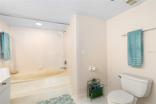 2545 S Atlantic Ave Unit 102, Daytona Beach Shores, FL 32118 - full bath with tile patterned floors, recessed lighting, shower / tub combination, and vanity