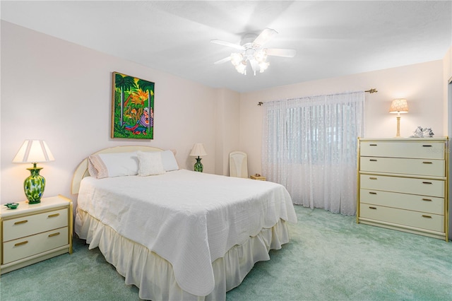 2545 S Atlantic Ave Unit 102, Daytona Beach Shores, FL 32118 - bedroom featuring carpet and a ceiling fan