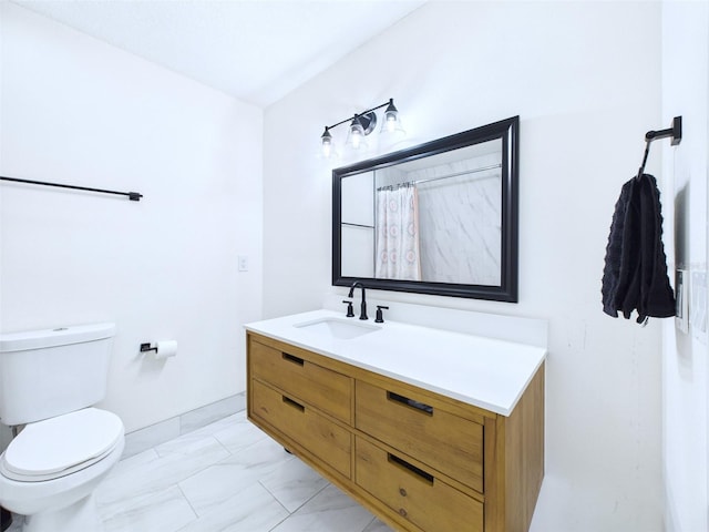 2526 Victory Palm Dr, Edgewater, FL 32141 - full bathroom featuring vanity and marble look tile flooring