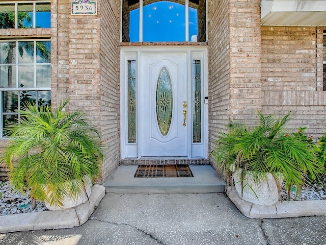 5936 Boggs Ford Rd, Port Orange, FL 32127 - property entrance featuring brick siding