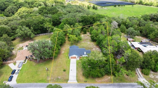 2455 Whooping Crane Dr, De Leon Springs, FL 32130 - aerial view of property and surrounding area featuring property parcel outlined