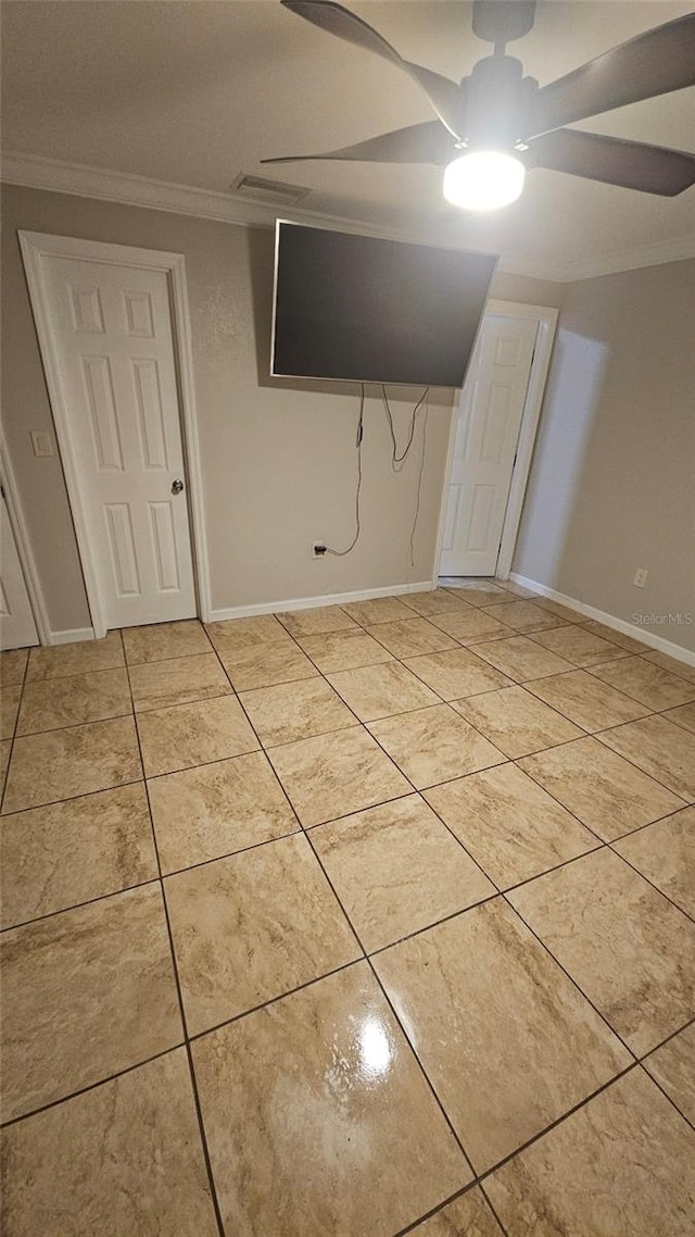 3510 Magnolia Way, Punta Gorda, FL 33950 - below grade area featuring ornamental molding and light tile patterned flooring