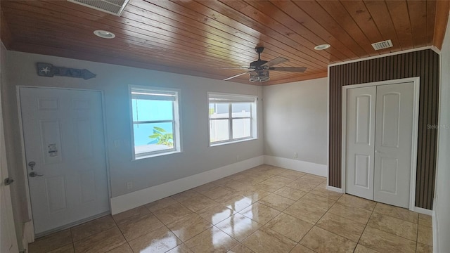 3510 Magnolia Way, Punta Gorda, FL 33950 - unfurnished room featuring wooden ceiling and ceiling fan