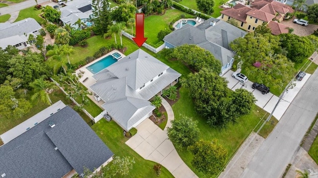 113 Neptune Ave, Ormond Beach, FL 32176 - aerial view of residential area featuring a pool