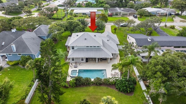 113 Neptune Ave, Ormond Beach, FL 32176 - aerial view of residential area featuring a pool