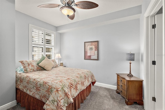 2901 S Atlantic Ave Unit 603, Daytona Beach Shores, FL 32118 - bedroom featuring carpet floors and a ceiling fan