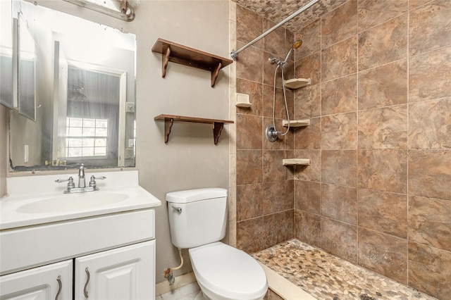 1624 Queen Palm Dr, Edgewater, FL 32132 - full bathroom featuring vanity and a tile shower
