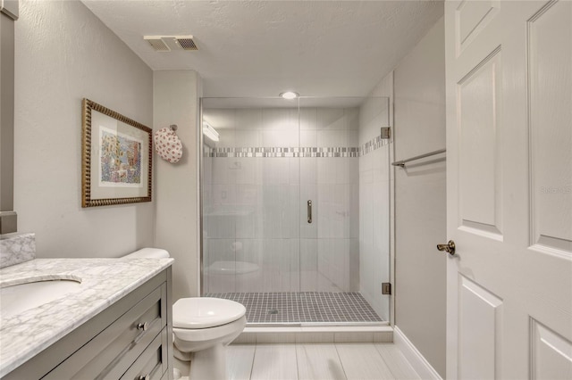 1 John Anderson Dr Unit 1030, Ormond Beach, FL 32176 - bathroom featuring vanity, a stall shower, and tile patterned flooring