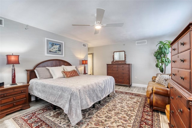 1 John Anderson Dr Unit 1030, Ormond Beach, FL 32176 - bedroom featuring light wood-style flooring and a ceiling fan