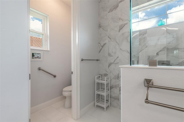 2816 E Venetian Lake Cir, New Smyrna Beach, FL 32168 - full bathroom featuring a marble finish shower and toilet