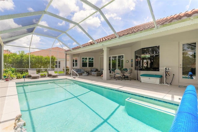 2816 E Venetian Lake Cir, New Smyrna Beach, FL 32168 - outdoor pool with outdoor lounge area and a patio