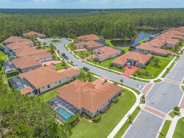 2816 E Venetian Lake Cir, New Smyrna Beach, FL 32168 - aerial view of residential area with a forest and a nearby body of water