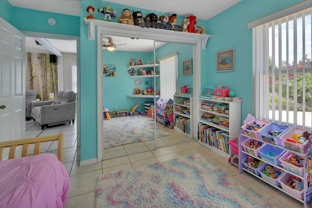 1366 Valhalla St, Deltona, FL 32725 - bedroom featuring tile patterned floors, multiple windows, and a closet