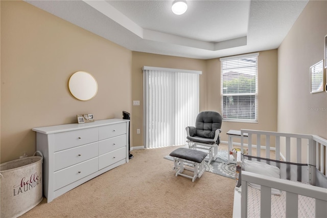 710 Grape Ivy Ln, New Smyrna Beach, FL 32168 - carpeted bedroom with a nursery area and a raised ceiling